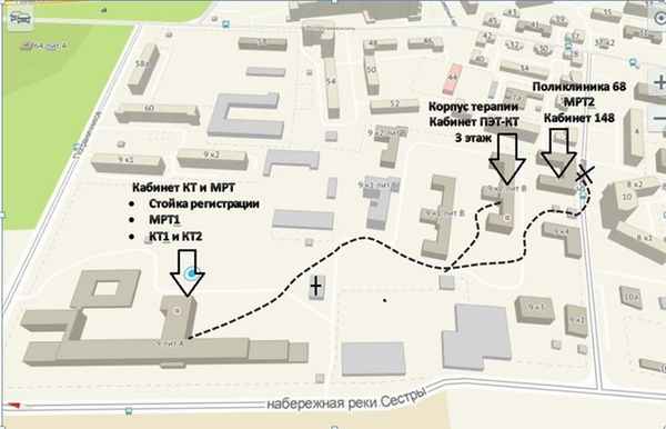 Схема расположения корпусов