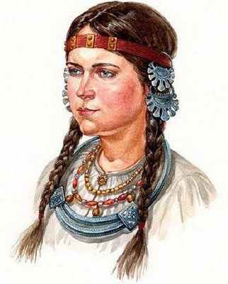 Семилопастные височные кольца 