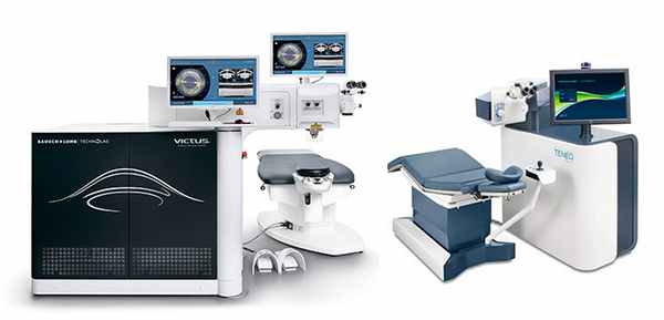 Эксимерный лазер Teneo и фемтосекундный Victus