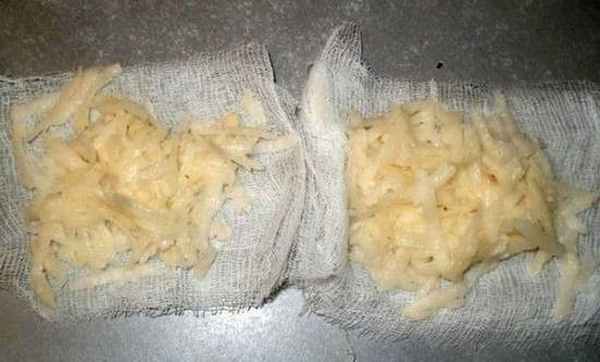 Компресс из тертого картофеля