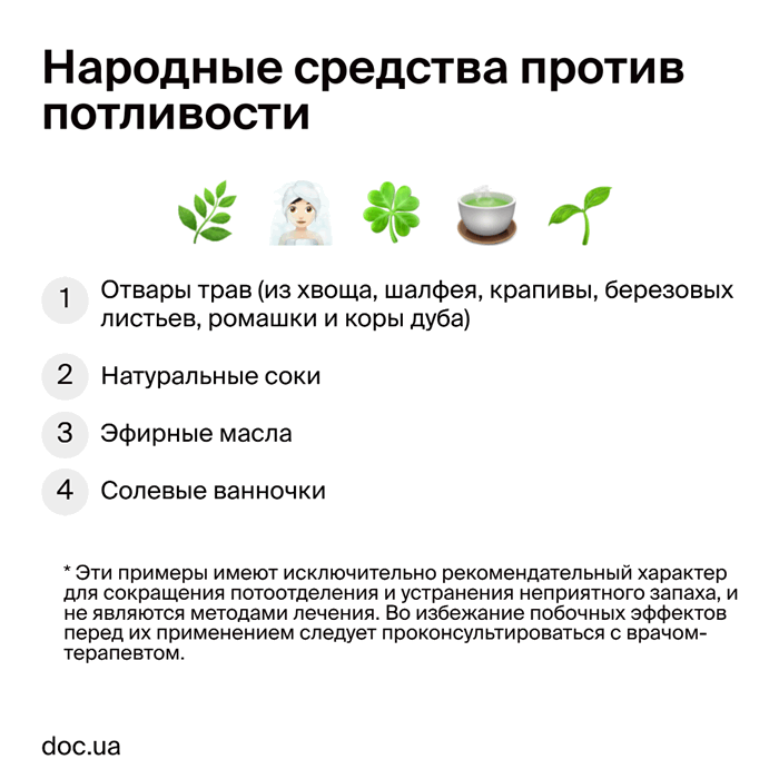 фото с народными средствами против потливости