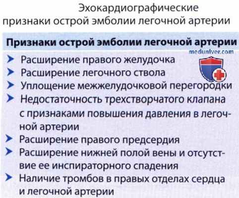 ЭхоКГ при ТЭЛА (тромбоэмболии легочной артерии)