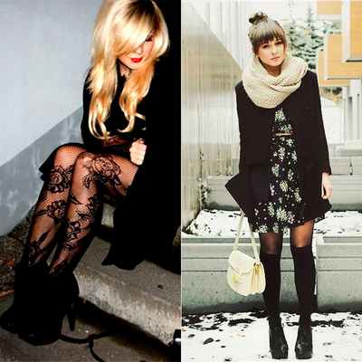 На фото колготки с эффектом чулок