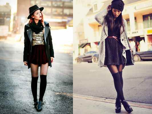 модные колготки с имитацией чулок