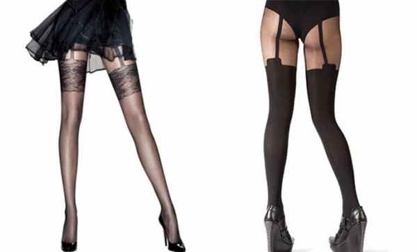 Колготки с имитацией чулок