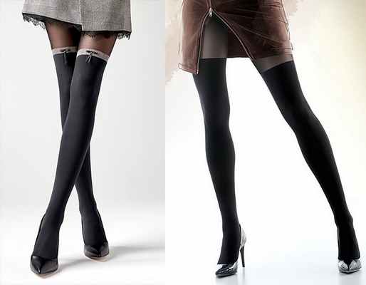 Колготки с имитацией чулок