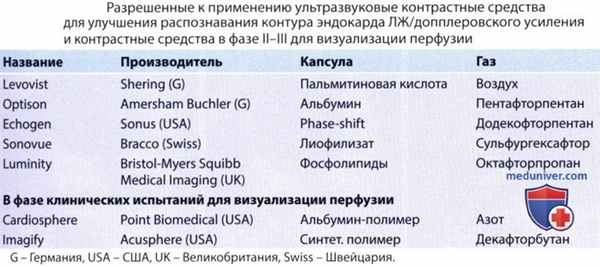 Ультразвуковые контрастные средства