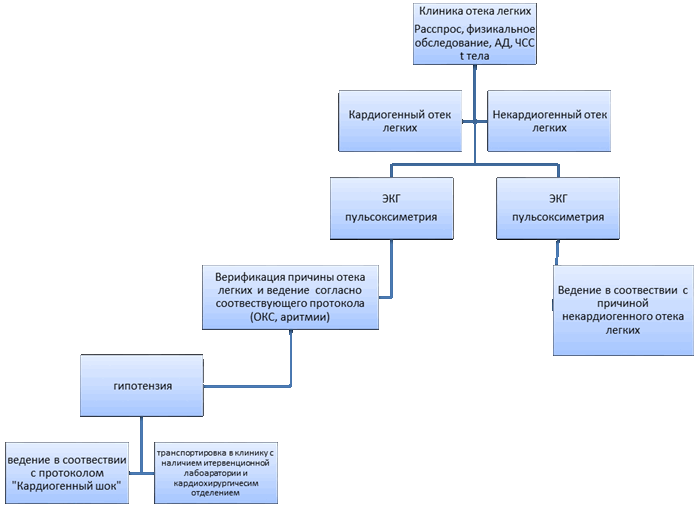 Диагностика отека легких