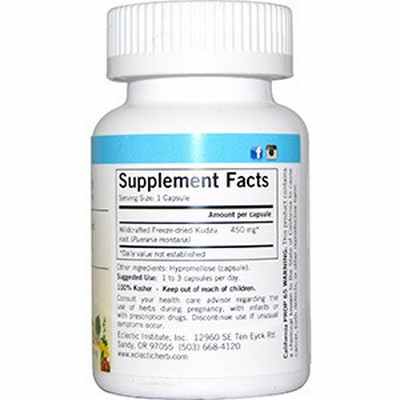 Eclectic Institute, Кудзу, 450 мг, 90 вегетарианских капсул