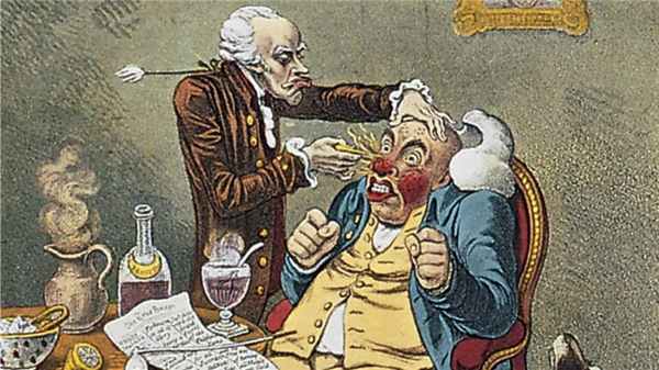 Карикатура на Элишу Перкинса