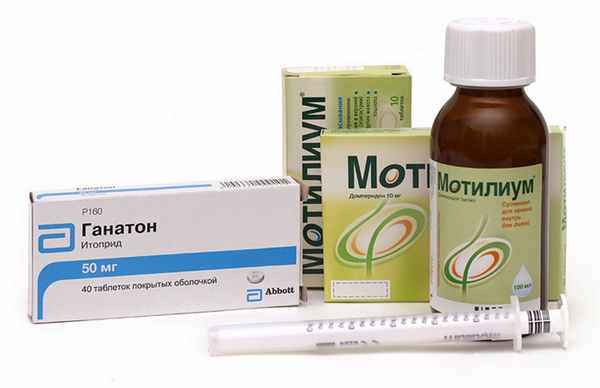 Самые распространённые прокинетики: мотилиум и ганатон