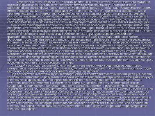 Хрусталик в глазу "подвешен" на тонких радиальных нитях, которые охватывают. 