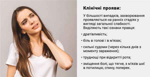 Признаки столбняка