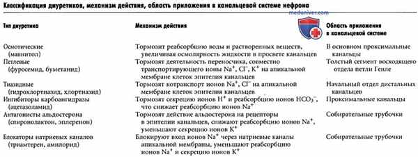 Тиазидные диуретики. Ингибиторы карбоангидразы