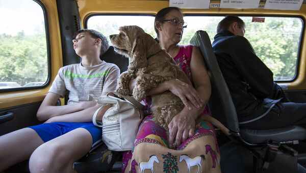 Пассажиры маршрутного такси