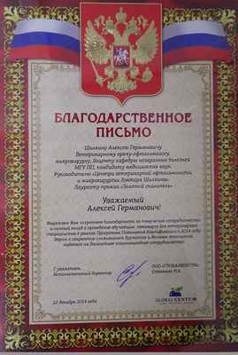 Благодарственное письмо 2