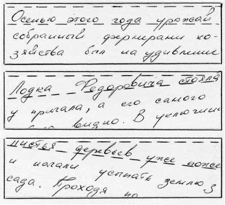 наклон букв