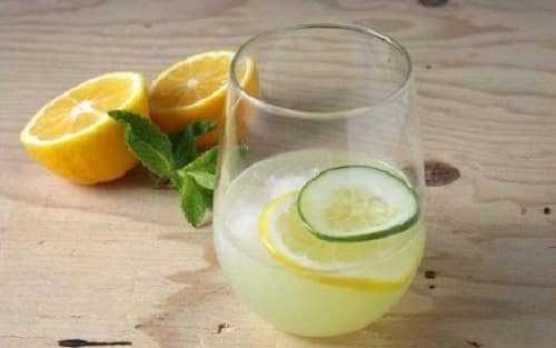 Лимон с огурцом