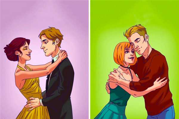 обнимающиеся пары