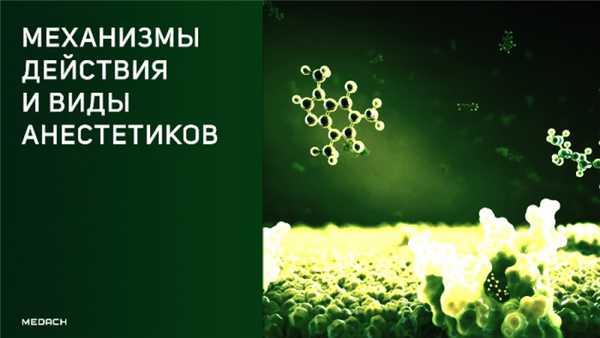 Механизмы действия и виды анестетиков