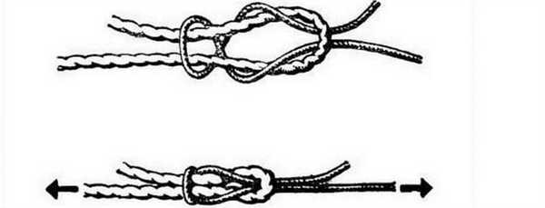 Академический узел необходим для связывания веревок разного диаметра