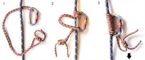 Узел бахмана и карабинный узел обычно применяют для силовых операций с верёвкой