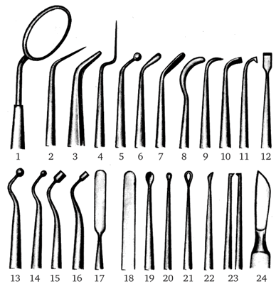 Инструменты, применяемые в терапевтической стоматологии