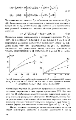 Средние потоки диффузной пропущенной (а) и отраженной (б) радиации при £0 =30°, а = 30 км-1, Н = 0,5 км, Б = 1км