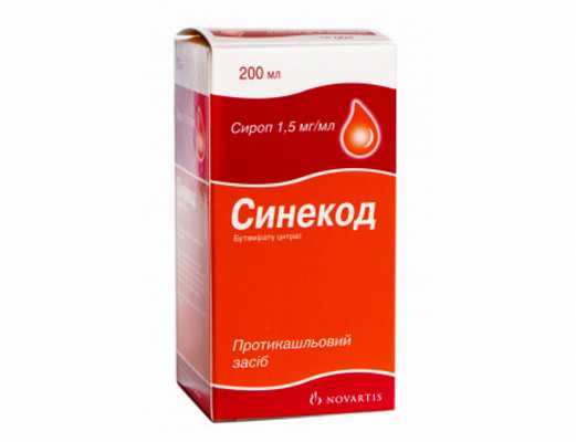 Синекод: показания и правила приема