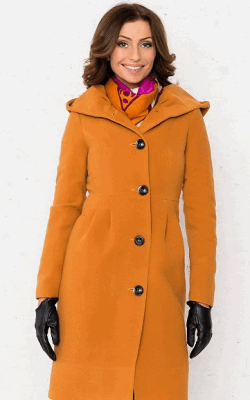 Приталенное пальто с капюшоном фото 1