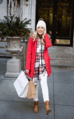 шарф на пальто с капюшоном фото 4