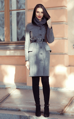 Классическое пальто с капюшоном фото 3