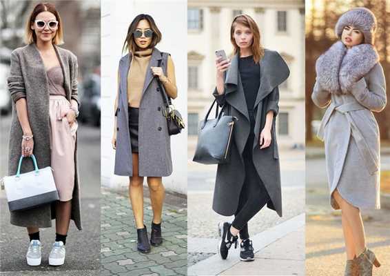 женское пальто с поясом