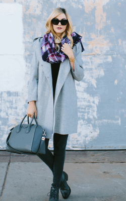 шарф на пальто с капюшоном фото 2