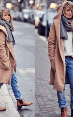С чем носить длинное пальто с капюшоном фото 1