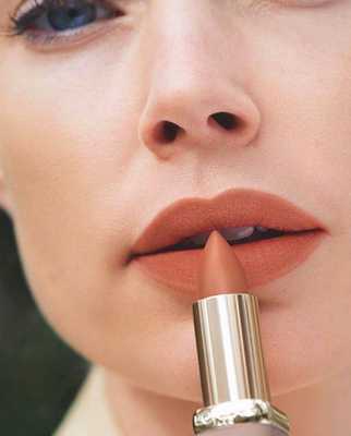 матовая персиковая помада