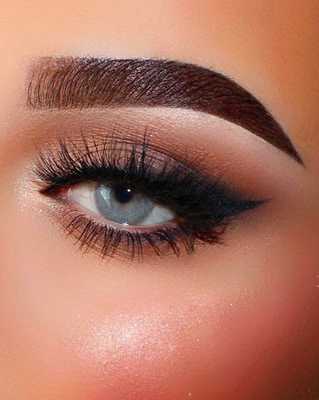 смоки айс с накладными ресницами