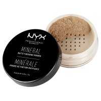 NYX Professional Makeup ФИКСИРУЮЩАЯ МИНЕРАЛЬНАЯ ПУДРА MINERAL FINISHING POWDER, Оттенок 02, MEDIUM/DARK, Бежевый, Рассыпчатая, Матовый, 8 гр
