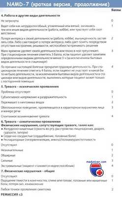 Критерии диагностики депрессии Hamd-7