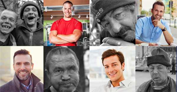 Лицо алкоголика мужчины