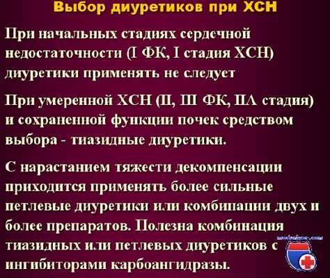 мочегонные (диуретики) при хронической сердечной недостаточности
