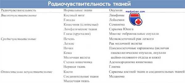 Радиочувствительность тканей