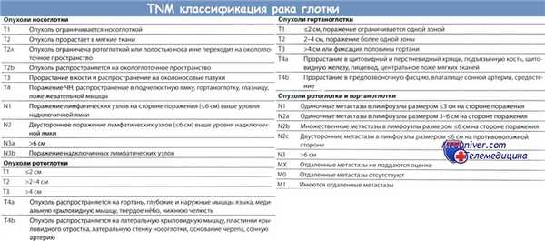 TNM классификация рака гортани