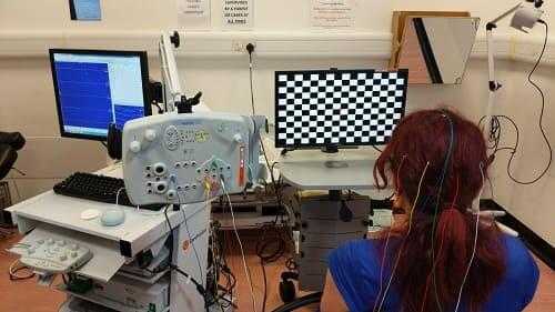 Процедура записи зрительных вызванных потенциалов