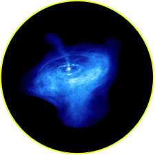 Окрестности пульсара в Крабовидной туманности