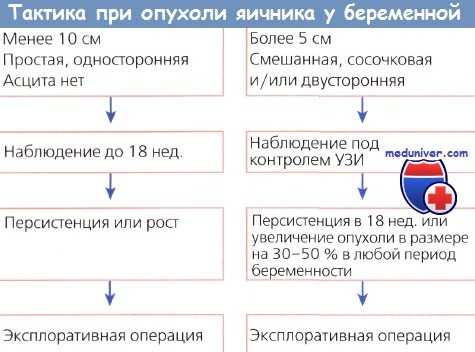 Тактика при опухоли яичника у беременной