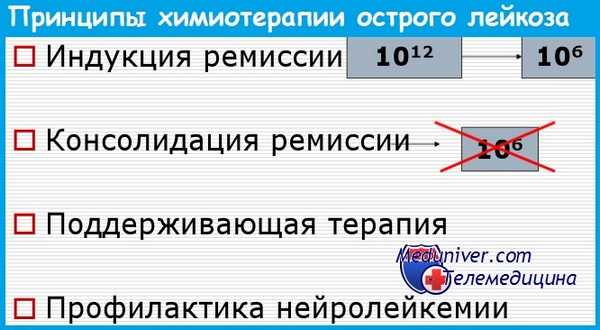 Принципы химиотерапии острого лейкоза