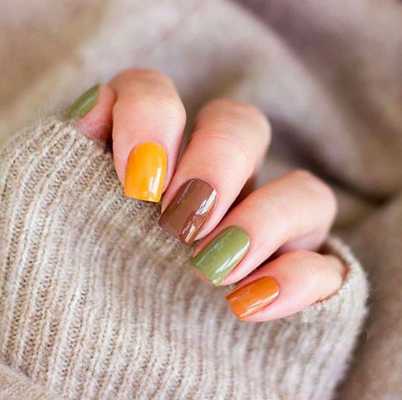 разноцветный маникюр