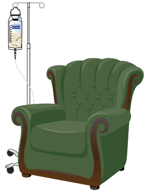 Рисунок 5. Подвесьте мешок для питательной смеси