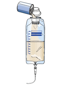 Рисунок 4. Наполните мешок питательной смесью